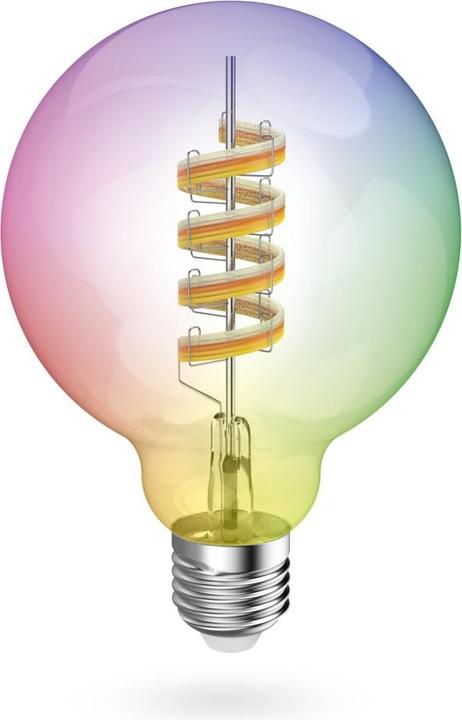 Image du produit Hama Lampe LED intelligente, Matter, E27, globe, filament G95, RGBW, dimmable, avec application (E27, 4.90 W, 470 lm, 1 x, F)