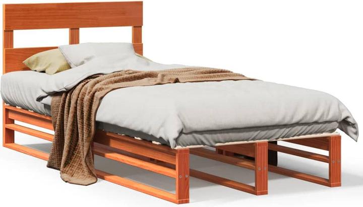 Immagine prodotto VidaXL Letto in legno massiccio Letto in legno Letto in pallet con testiera 120x190cm in pino (120 x 190 cm)