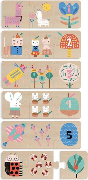 Actual product image Vilac Puzzles Trio Mama-Bebe, Suzy Ultman (6 pieces)