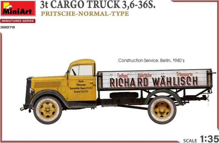 Produktbild 1:35 3t Cargo Truck 3,6-36S Pritschenw.