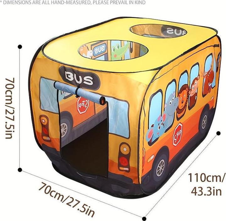 Image du produit Activity Board Tente d'autocar pour enfants, maison de jeu intérieure, maison de jeu extérieure.