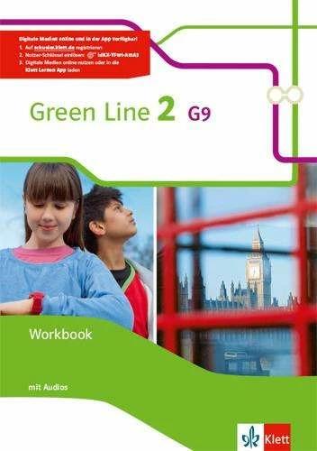 Actual product image Green Line 2 G9. Workbook + Nutzerschlüssel Klasse 6 (German, Ernst Klett Publishers, 2015)