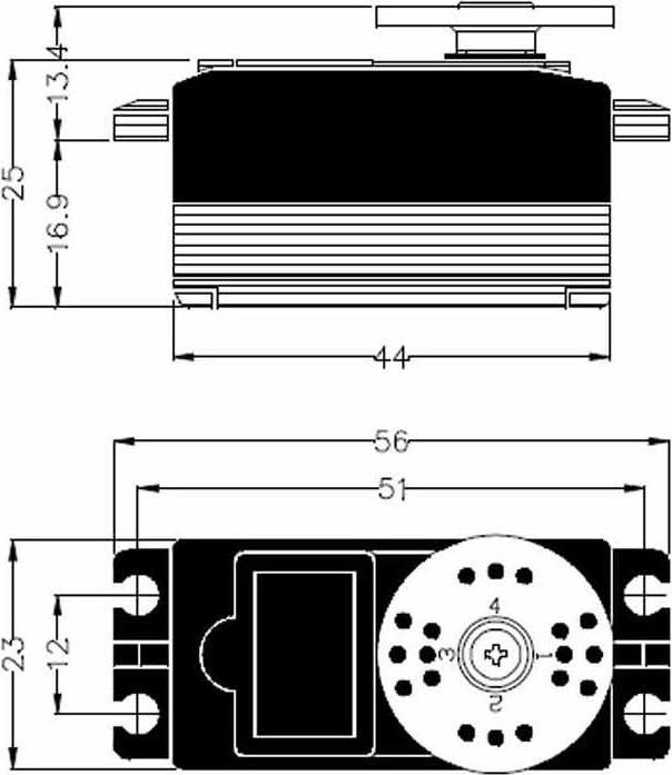 Actual product image Hitec Servo HS-75 BB retractable landing gear