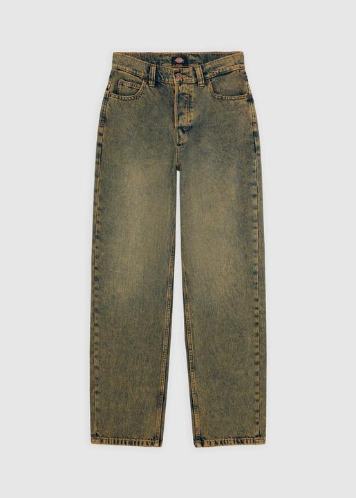 Actual product image Dickies Thomasville Denim Pant Yellow Fade Ind (24)