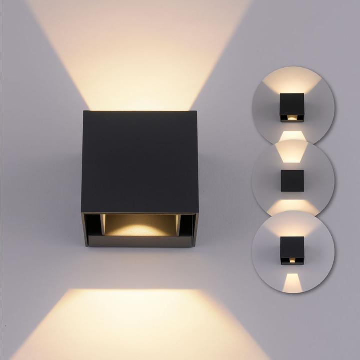 Produktbild Selltec Aussen-Wandleuchte LED CUBE (700 lm, E27, IP54)