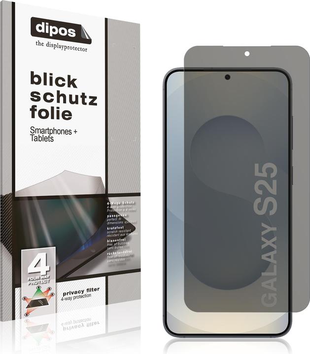 Image du produit Dipos Privacy Film de Protection d’écran 4-Way (1 pièce(s), Samsung Galaxy S25)