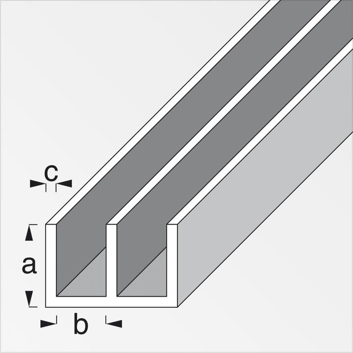 Actual product image Alfer Guide rail profile aluminium 1m