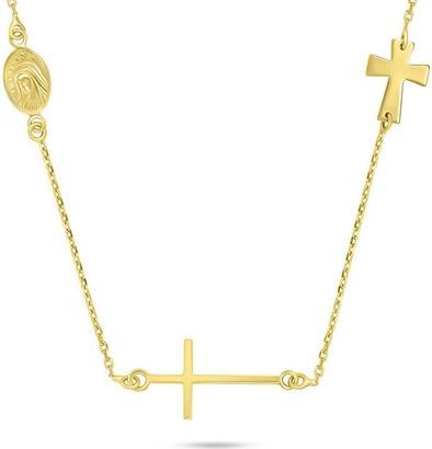 Produktbild Brilio Silver - Decent Gold Plated Cross Necklace NCL108Y