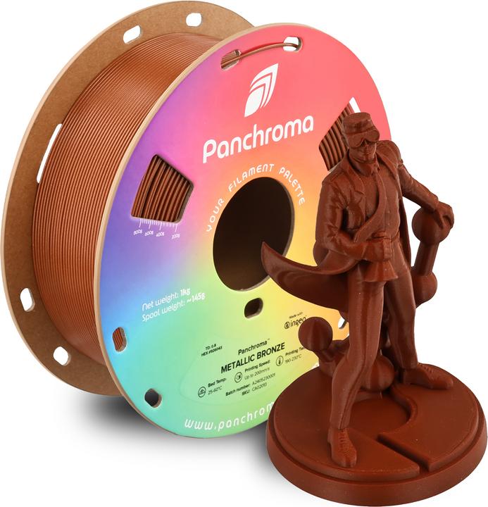 Actual product image Polymaker Panchroma™ PLA Metallic (PLA, 1.75 mm, 1000 g, Bronze)