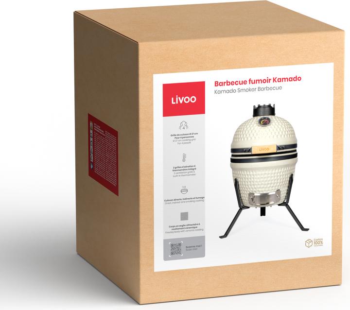 Actual product image Livoo Kamado Smoker Barbecue (270 mm)