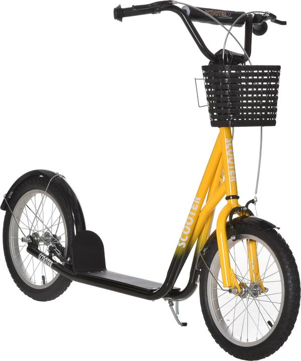 Homcom Kinderscooter Metall, Kunststoff Orange+Schwarz