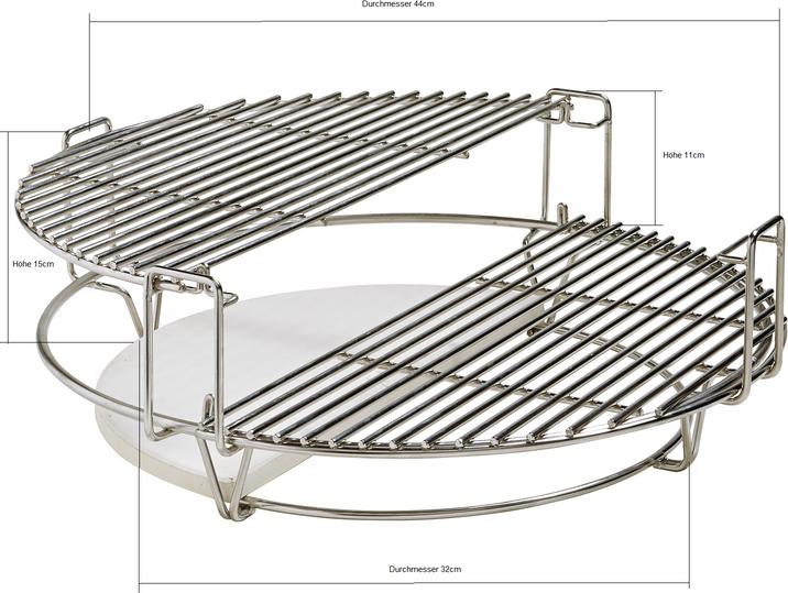 Actual product image BBQ Master Split multilevel grill grate system XL Pro