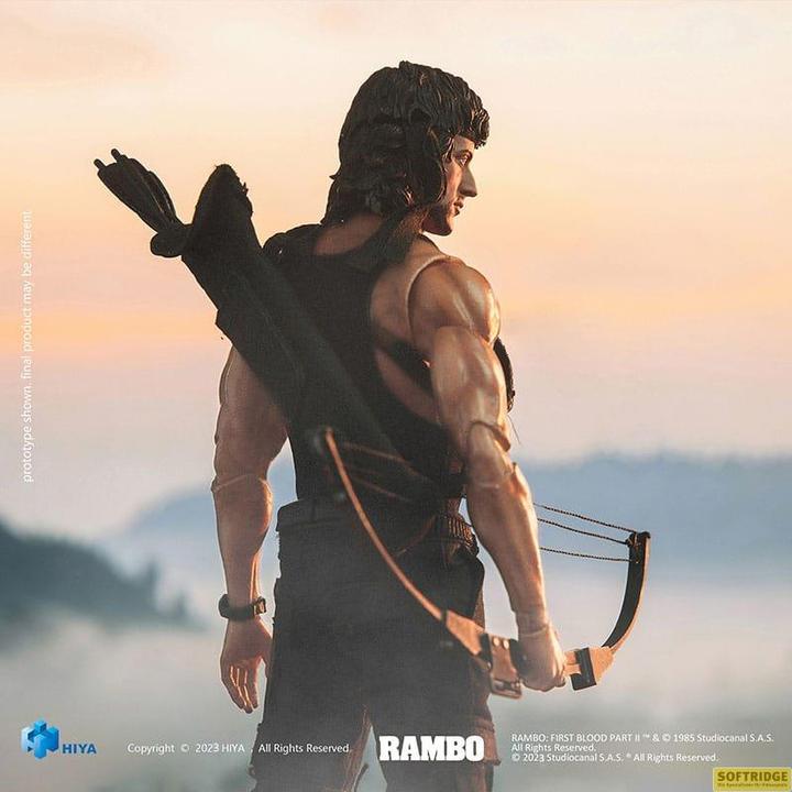Image du produit Hiya Toys Rambo figurine 1/12 Exquisite Super Series First Blood II John Rambo 16 cm