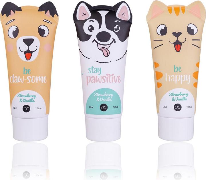 Produktbild Accentra Hand- & Nagelcreme BEST FRIENDS in Tube mit Ohren, 60ml, 3 Motive sortiert, Duft: Strawberry & Vanil (60 ml)