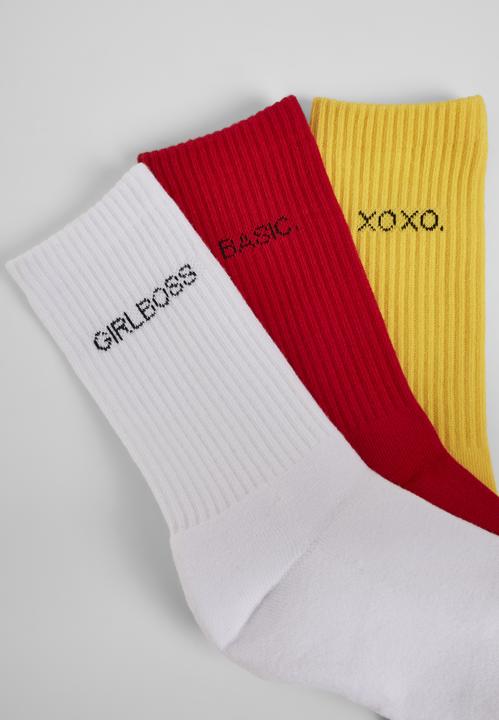 Produktbild Urban Classics Wording Socks 3-Pack (3er Pack, 43 - 46)