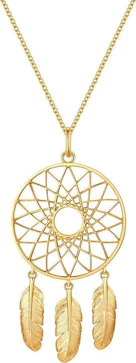Glanzstücke München Damen Kette Feder Sterling Silber - 35034 (Sterling Silber, 70 cm)