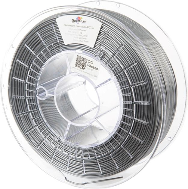Immagine prodotto Filamento PCTG Argento Acciaio 1,0kg 1,75mm (PCTG, 1.75 mm, 1000 g, Argento)