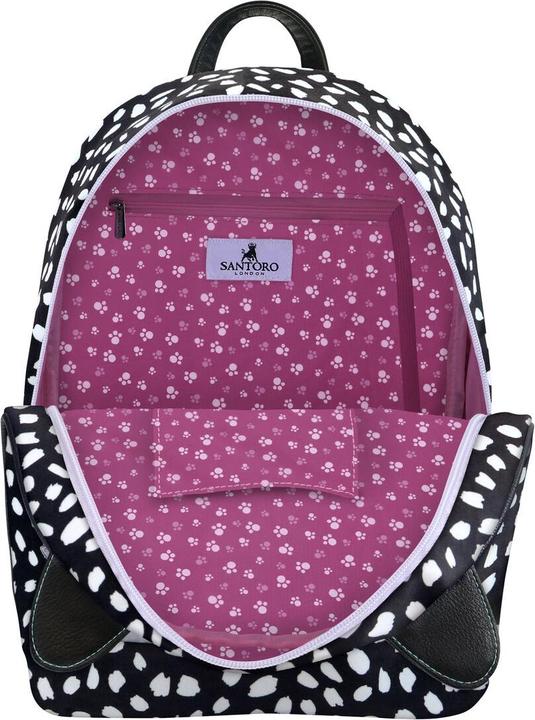Image du produit Gorjuss Sac à dos décontracté Smitten kitten Noir Blanc (25,5 x 3x 10 cm)