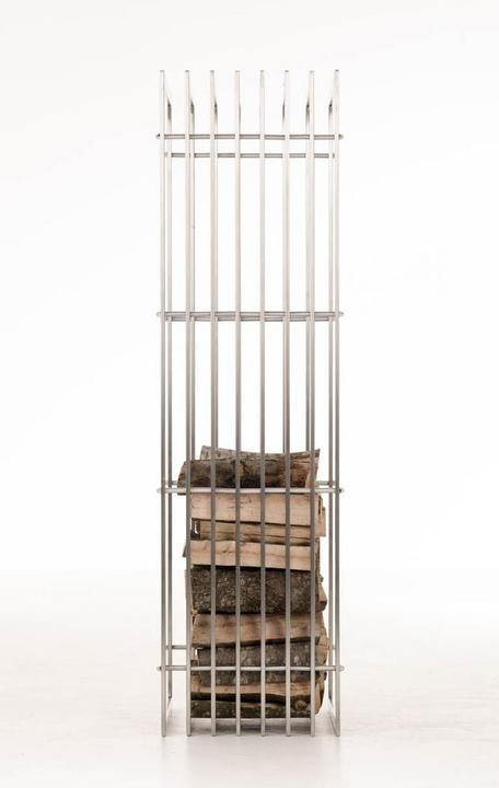 Image du produit CLP Support pour bois de chauffage Irving 40x50x150, acier inoxydable (40 x 50 x 150 cm)