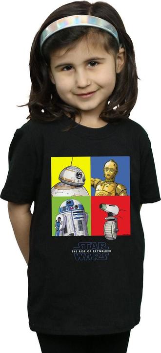 Produktbild Star Wars The Rise Of Skywalker Droid Squares TShirt Mädchen (140, 146)