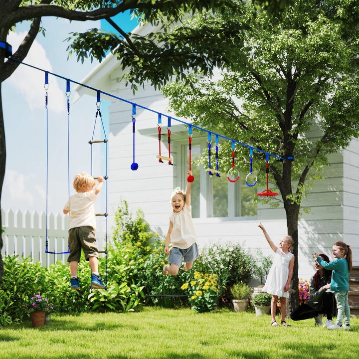 Produktbild Aiyaplay Ninja Slackline-Set Polyester, Kunststoff Blau+Rot