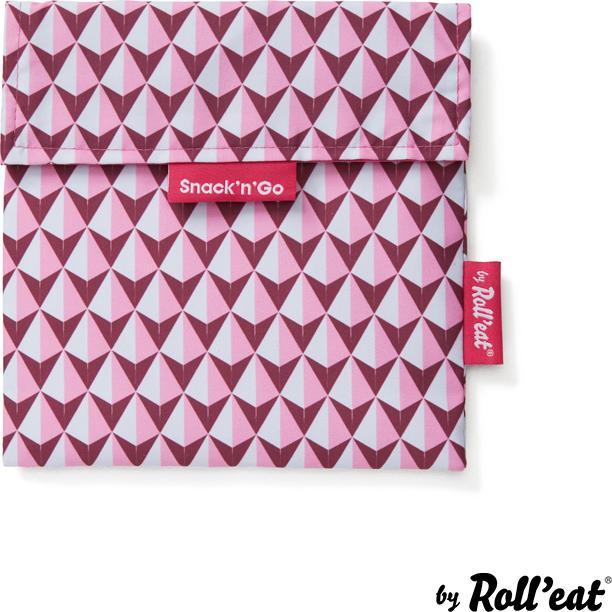 Actual product image Roll'Eat Lunch Bag SnacknGo Tiles 18 cm x 18 cm, Pink