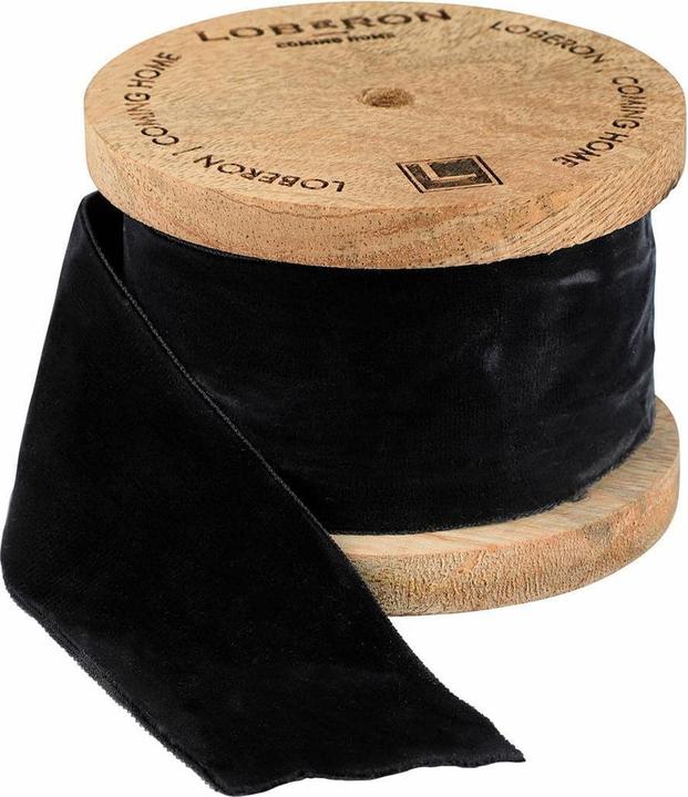 Produktbild Loberon Samtband Phaedra schwarz (Geschenkband, 1 x)