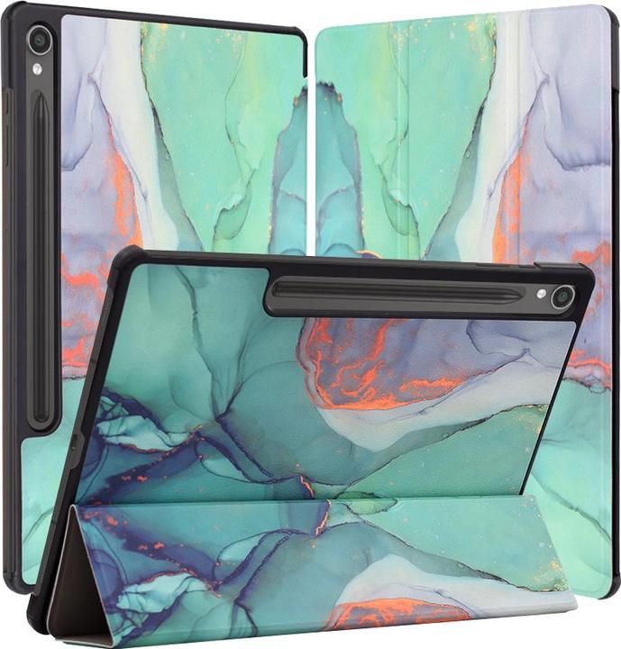 Techsuit - FoldPro - Samsung Galaxy Tab S9 / S9 FE / S10 FE - Green Time (Samsung Galaxy Tab S10 FE)