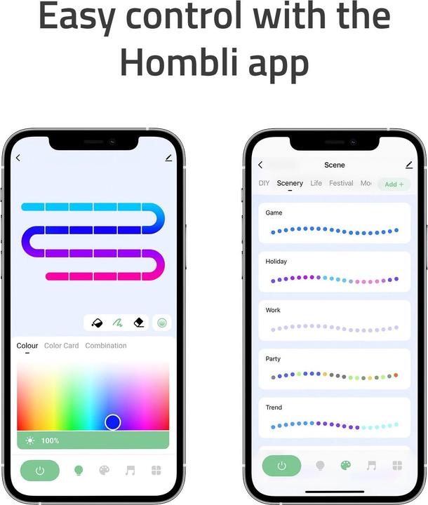 Image du produit Hombli LED Streifen (Rouge, Vert, Bleu, 500 cm, Intérieur, Extérieur)