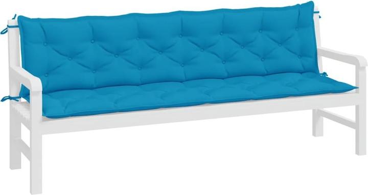 Actual product image VidaXL Garden bench cushions 2 pcs. O x ford fabric (200 x 50 x 7 cm)