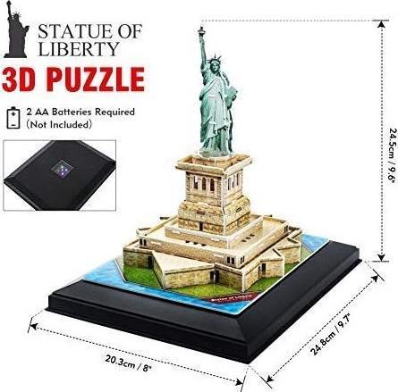 Actual product image Cubicfun 3D Puzzle Statue of Liberty (Light) (37 pieces)
