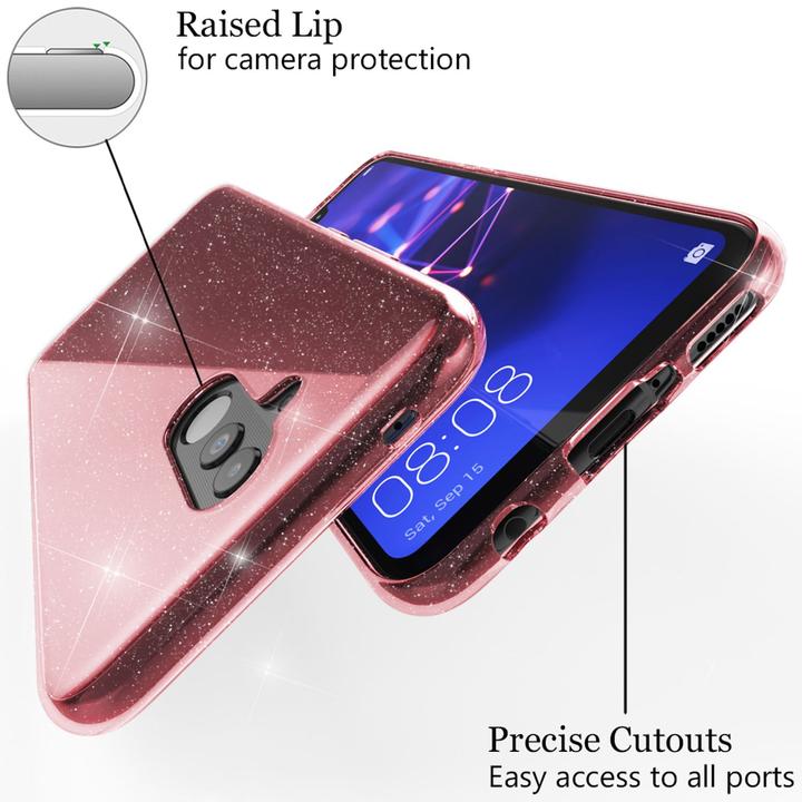 Actual product image Nalia Clear glitter silicone cover (Mate 20 Lite)