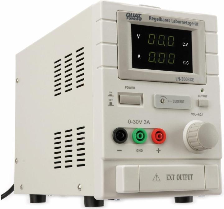 QuatPower Netzgerät LN-3003XE, LED 0...30V-, 0...3A, Buchsen/Klemmen