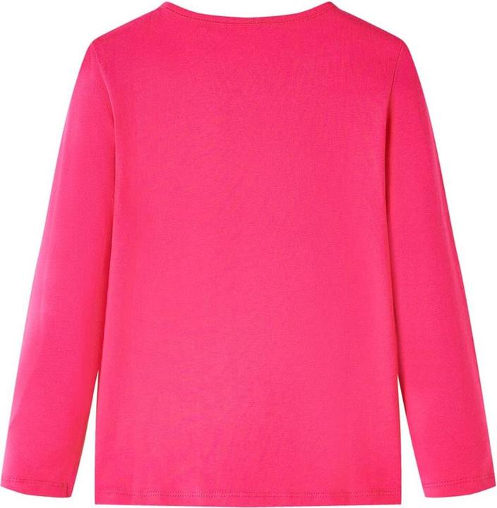 Actual product image VidaXL Children's long-sleeved shirt bright pink 128,Material: 95 % cotton (128)
