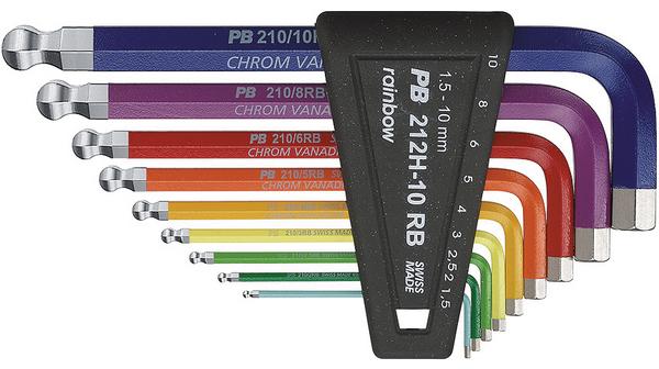 Produktbild PB Swiss Tools Stiftschlüsselsatz PB Rainbow - Kugelkopf