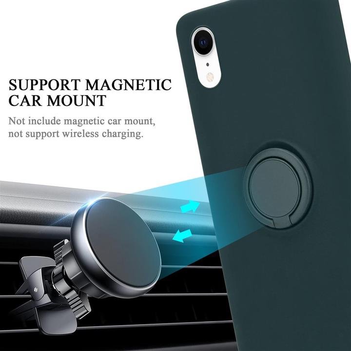 Productafbeelding Cadorabo TPU Vloeibare Ring Silicone Hoesje (Apple iPhone XR)