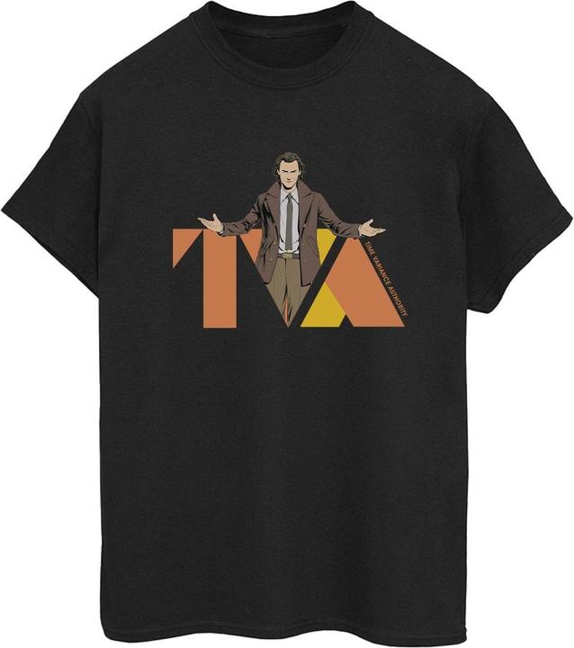 Actual product image Womens/Ladies Loki TVA Pose Cotton Boyfriend T-Shirt (4XL)