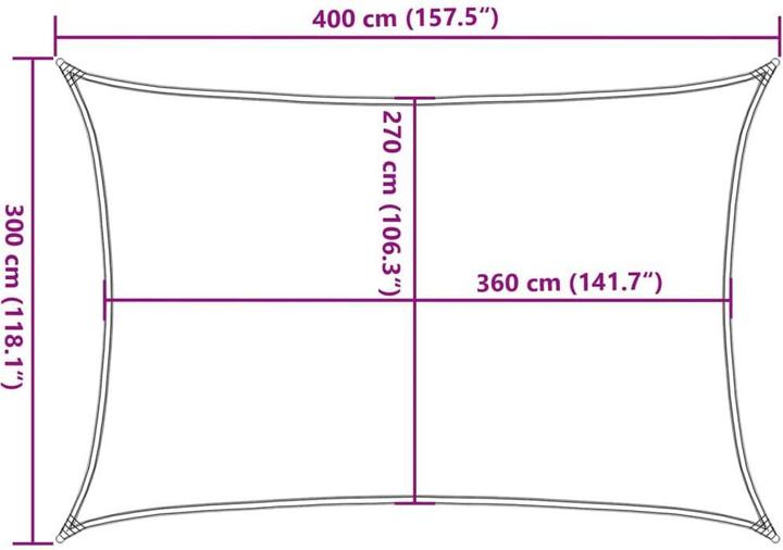 Immagine prodotto VidaXL Sonnensegel (300 x 400 cm)