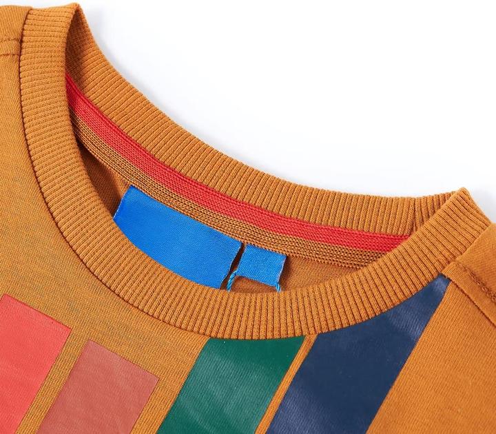 Image du produit VidaXL T-shirt manches longues enfant Ocre foncé 92,Matière : 100 (92)