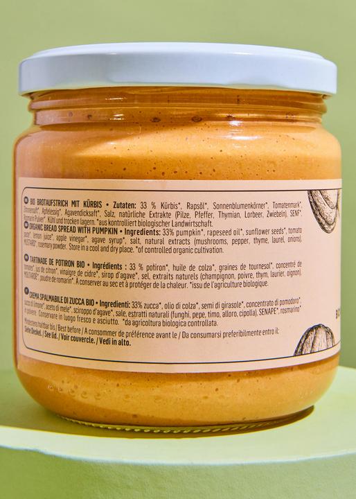 Nährwerte und Zutaten KoRo Bio Brotaufstrich mit Kürbis (380 g)