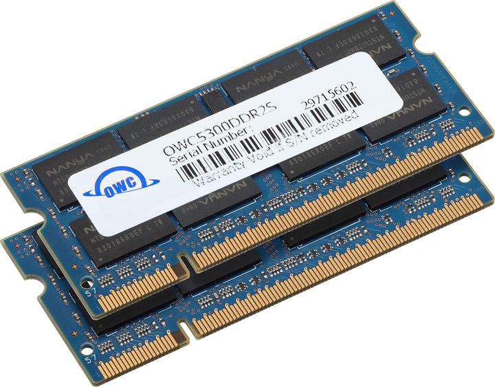 OWC 6.0GB (2GB + 4GB) PC-5300 DDR2 667MHz SO-DIMM 200 Pin Memory Upg. Module (3 x 2GB, 667 MHz, DDR2-RAM, SO-DIMM)