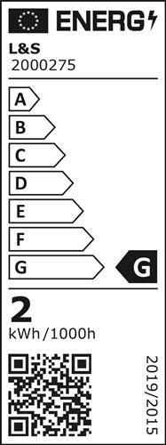 Energie-Label L&S LED Band Tudo Emotion 24 V 15,5 W/m L.5000mm B.8mm (500 cm, Indoor)