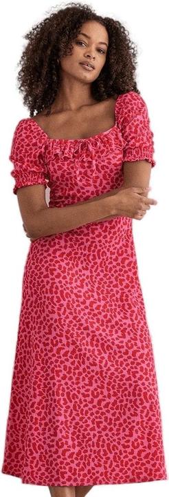 Dorothy Perkins Tierdruck Quadratischer Ausschnitt Midikleid
