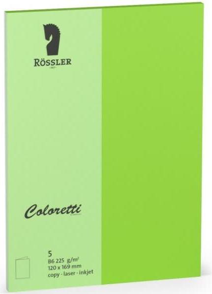 Rössler Coloretti Cards B6 Light Green Pack of 5 to Design Your Own (5 pcs.)