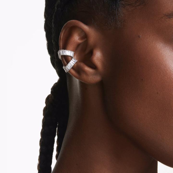 Produktbild Swarovski x Ariana Grande Ohrspangen Baguette Schliff Weiss Rhodiniert (Swarovski Metall)