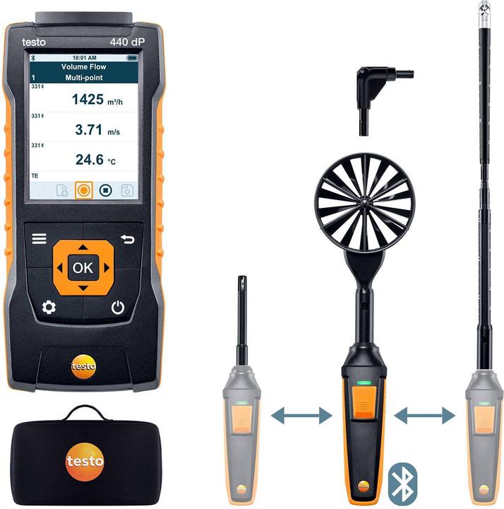 Actual product image Testo Delta P Air Flow ComboKit 2