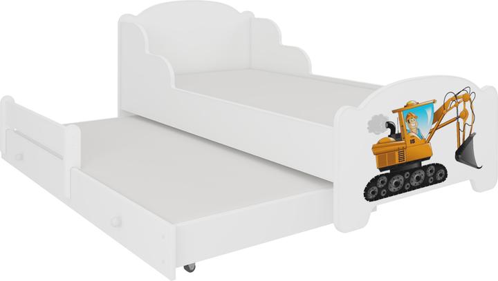 Produktbild ADRK Furniture Doppelbett mit Matratzen AMADIS II DIGGER 160x80 (160 x 80 cm)