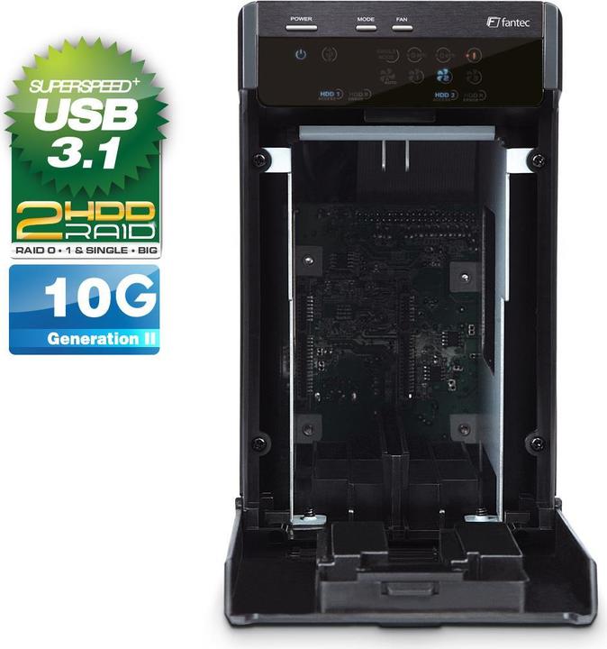 Produktbild Fantec QB-X2U31z 2 x 3,5 SATA Raid HDD USB 3.1 (3.5")