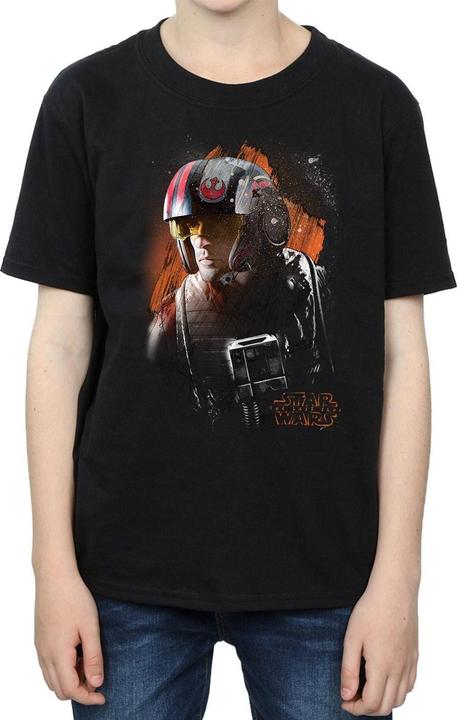 Actual product image Star Wars Boys The Last Jedi Poe Dameron Brushed T-Shirt (152, 158)