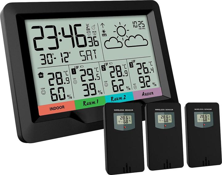 Infactory Radio weather station with 3 radio sensors